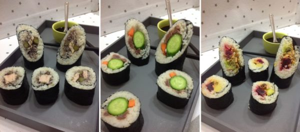 Surtido de sushi de anchoas, bonito y mejillón